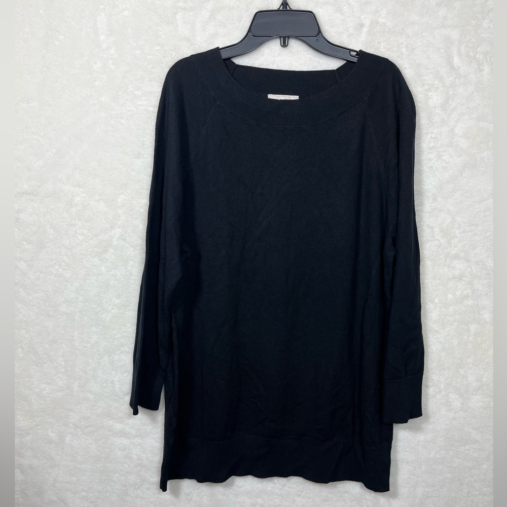 Loft Cotton Black Sweater Size Large